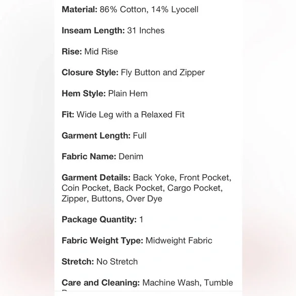 Women's Mid-Rise Cargo Baggy Wide Leg
Utility Jeans - Wild Fable Brown Wash - Picture 5 of 5